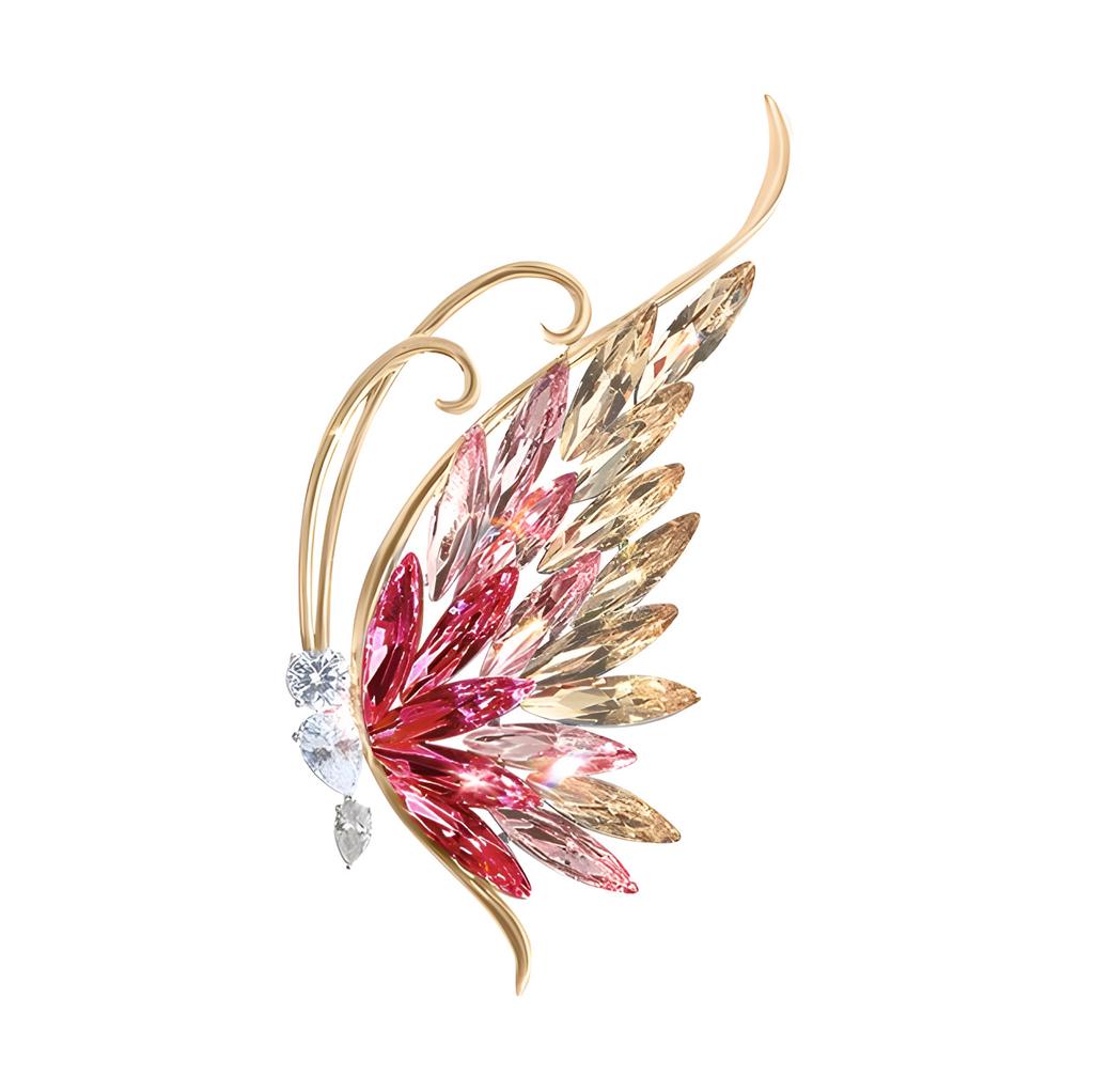 High-End Crystal Butterfly Brooch Women'S Niche Temperament Light Luxury Pin High-End Suit Coat Corsage With Accessories
