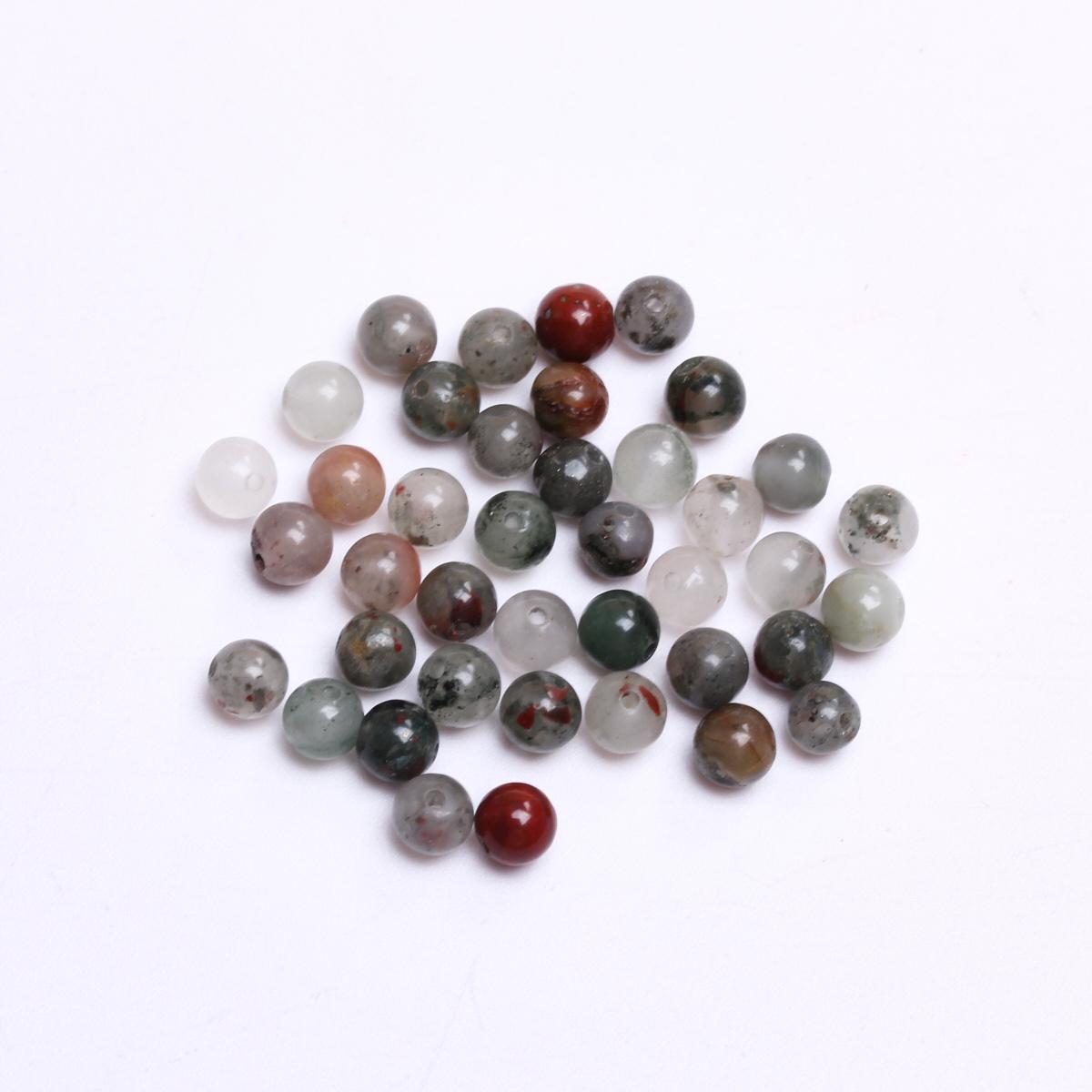 

20-40 шт. 4/6/8/10 мм африканские бусины из кровавого камня для изготовления ювелирных изделий, браслетов, ожерелий, бисерных материалов, аксессуаров для брелоков 4mm 40pcs