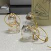 2Pcs Transparent Cat Fur Storage Box Pendant Cat Hair Capsule Commemorative Collection Bag Pendant Keychain Cat Accessories
