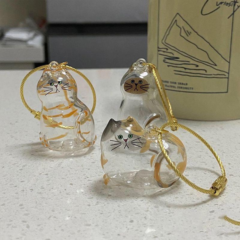 2Pcs Transparent Cat Fur Storage Box Pendant Cat Hair Capsule Commemorative Collection Bag Pendant Keychain Cat Accessories