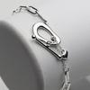 [As Little] Chain Silver Bracelet Silver 925 Link Toggle Heart Clip Fashion