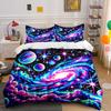 Galaxy-Themed Three-Piece Decor Set Soft Comfortable Duvet Cover Bedding Set Included 1*Duvet Cover & 2*Pillowcases, Gift