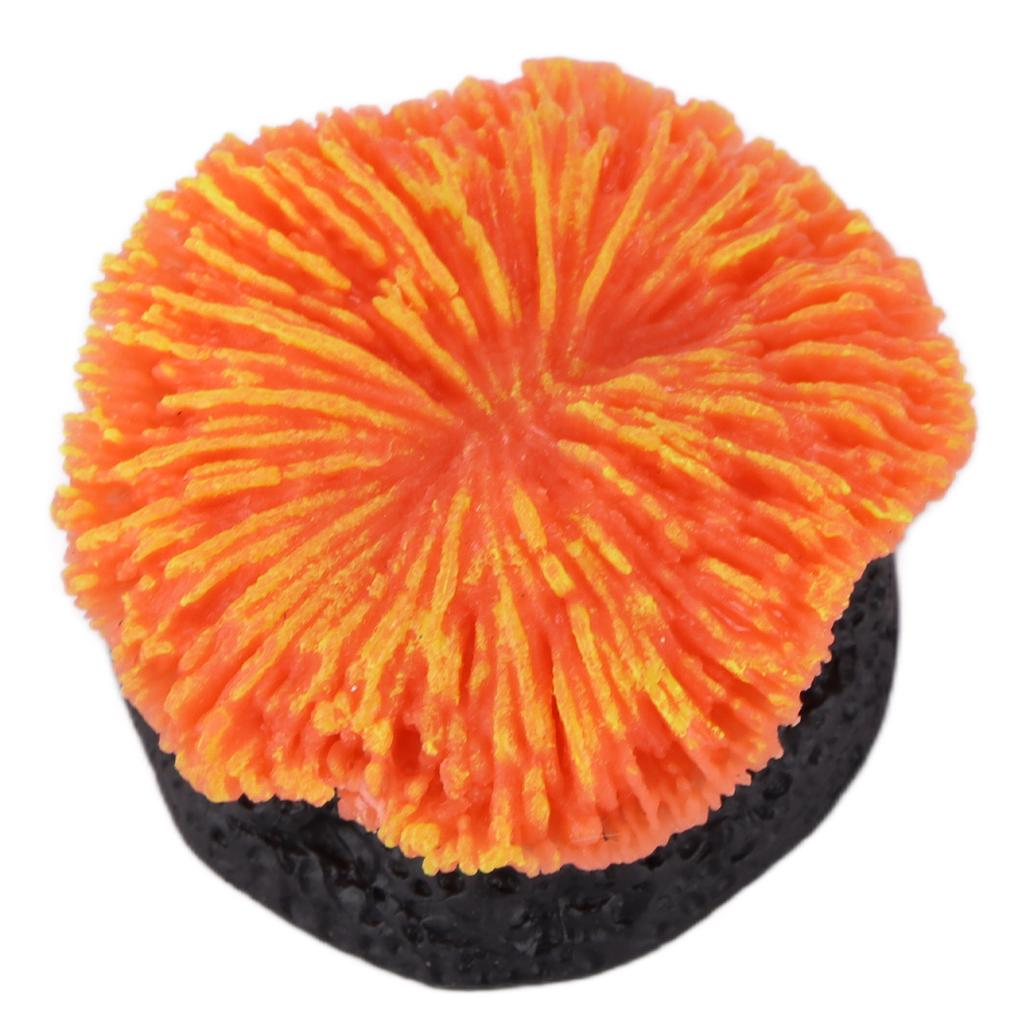 Landscaping Aquarium Decoration Artificial Sawgrass Decoration for Fish Tank and AquariumOrange