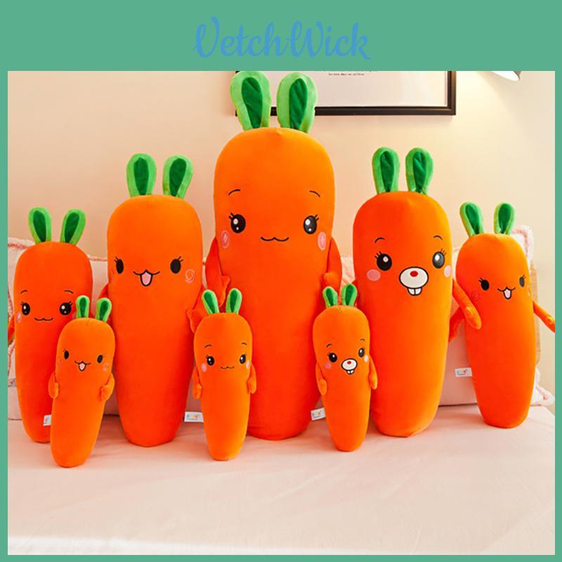 Adorable Carrot Sleeping Pillow Soft Stuffed Animal Plush Toy For Kids And Adults