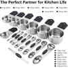 Magnetic Measuring Cups and Spoons Set Including 7 Stainless Steel Measuring Cups 8 Double Sided Magnetic Measuring Spoons Set with 1 Leveler Kitchen
