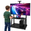 Floor Standing TV Support Shelf Removable With Wheels 50-120 Inches Screen TV Cart All-in-one TV Shelf 660-Pound Max Load