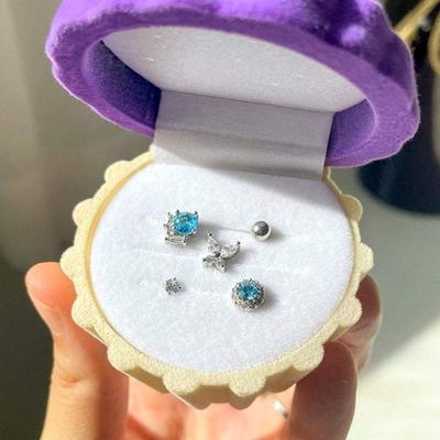5 Arten von Kristall-Piercing-Ohrringen, allergiefreier Schmuck