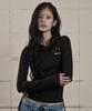 AS YOU ARE Slim Panel Hooded Long Sleeve Black