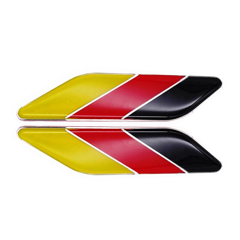 Universal Car Sticker German Flag Emblem Badge Emblem Deutsch Bumper Front Decoration Grille Auto Decal For Benz VW Golf