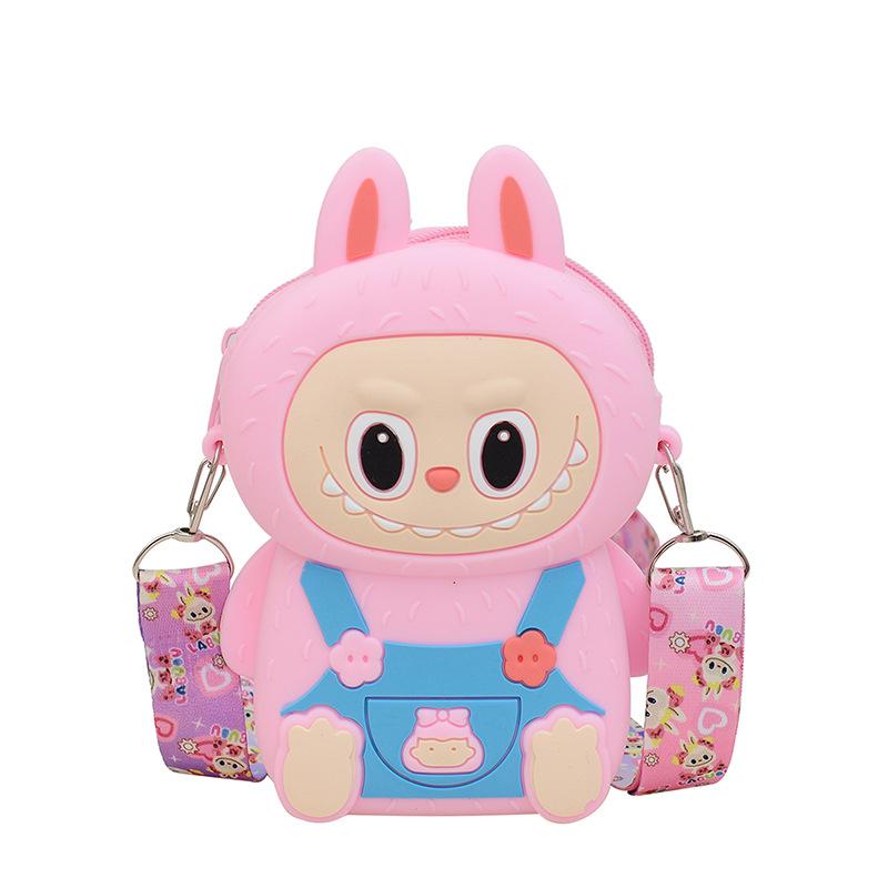 

Милая милая мультяшная кукла, сумка для смены, мини-ранец для девочки, универсальная силиконовая сумка для хранения для маленькой девочки