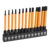 13pcs S2 Alloy Steel Star Bits Set 75mm Length 1/4 Inch Hex Shank Torx Head Bit Set CNC Machined Magnetic Tips Hex Shank Bit Set