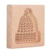 Natural Beech Wood Wooden Cookie Mold Deer Santa Claus Christmas Tree Reindeer Cookie Cutter Easy Release Carved Pattern