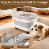 Collapsible Cat Dog Food Storage Container Large Capacity Moisture-proof Kitchen Grain Rice Storage Boxes with Removable Wheel