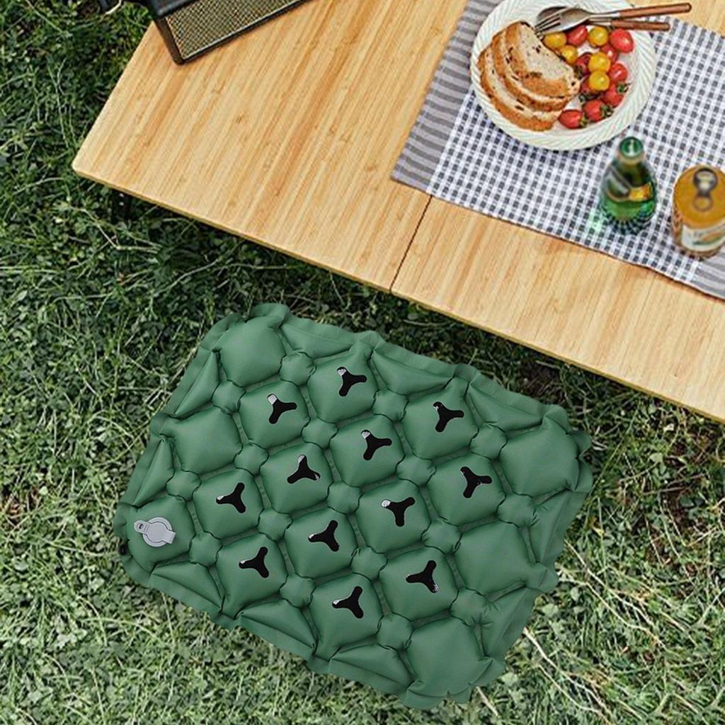 Inflatable Seat Cushion Air Sitting Pad Foldable Chair Support Mat for Fishing