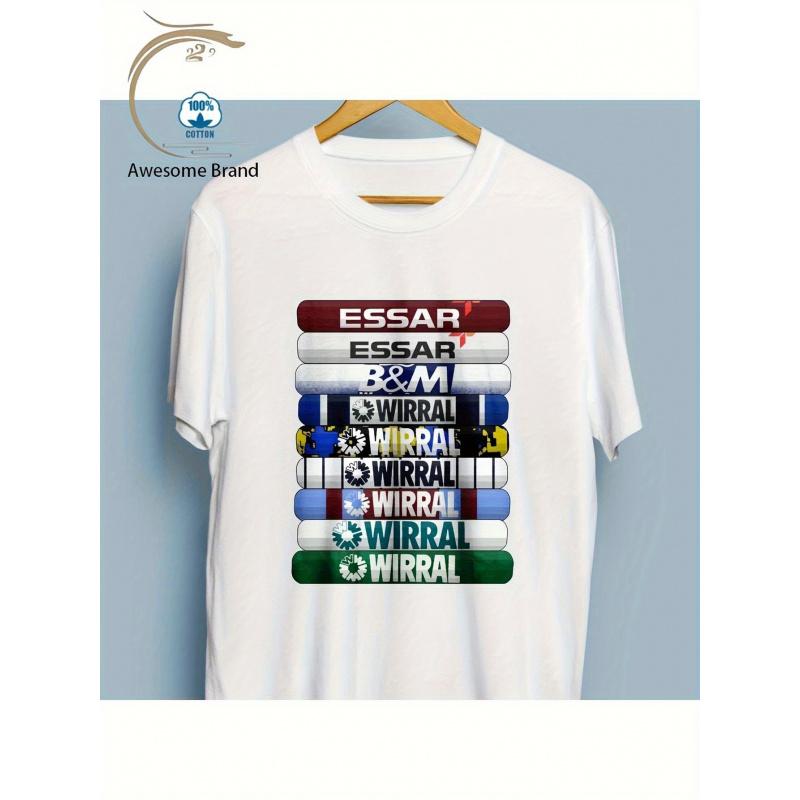 Men'S Tranmere Rovers FC Official T-Shirt | White Tee with Hot Print Team Logo, Short Sleeve, Crew Neck, Slight Stretch Fabric, Comfortable Fit,