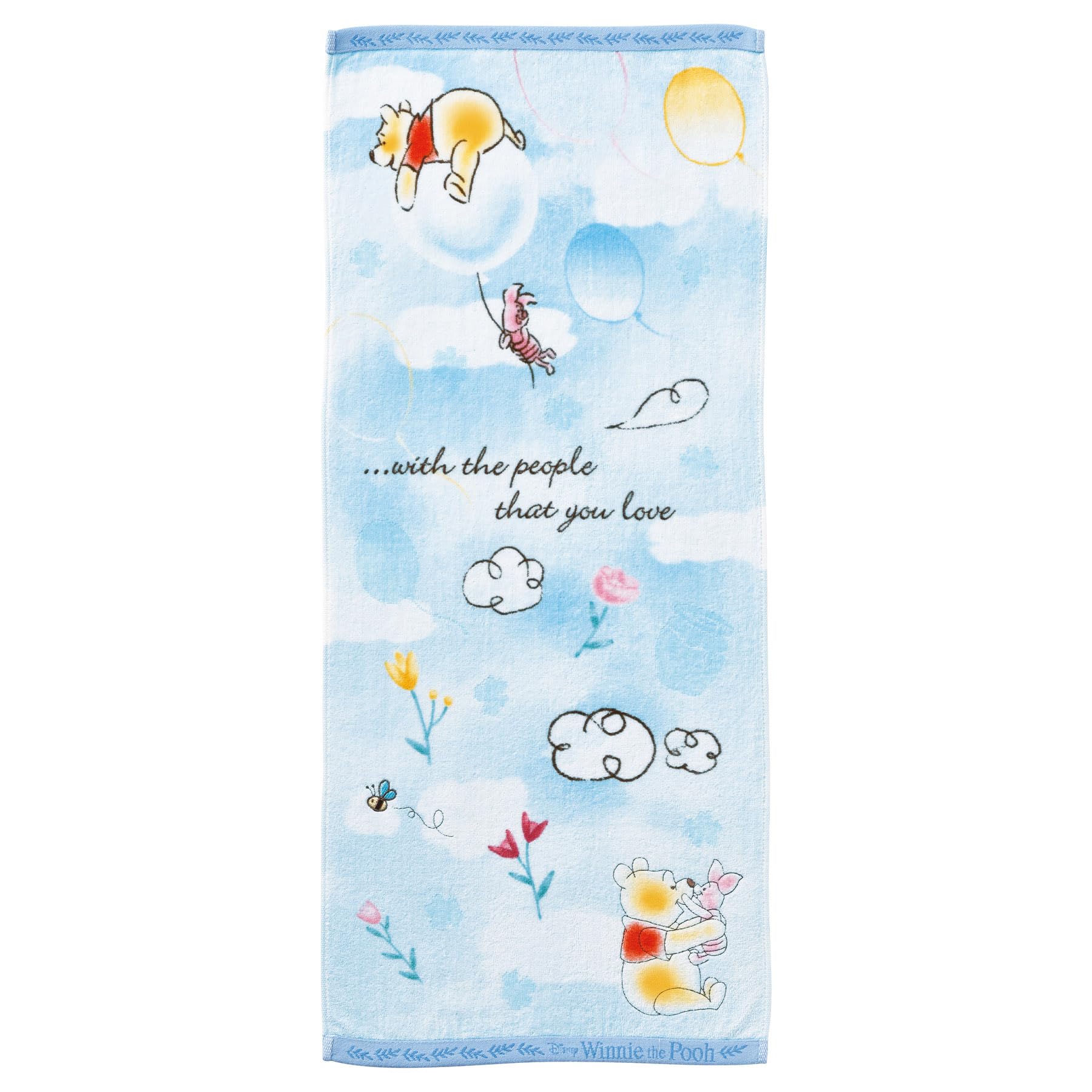 

Marushin Disney Winnie the Pooh Face 2005100200 Towel, Cotton, Embroidered, Water/Pooh,