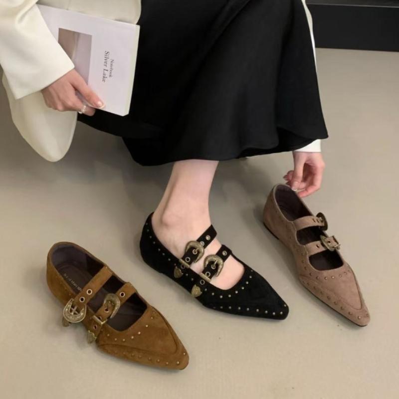 Fashion Designer Summer New Women Loafers Flats Pointed Toe Shoes Fashion Sandals Elegant 2025 Casual Sport Shoes Buckle Woman Sneakers