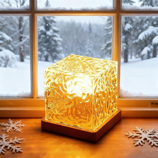 Ocean Wave Projection Lamp 16 Colors Water Ripple Ambient Night Light for Bedroom Kids Room Meditation Yoga Home Decor