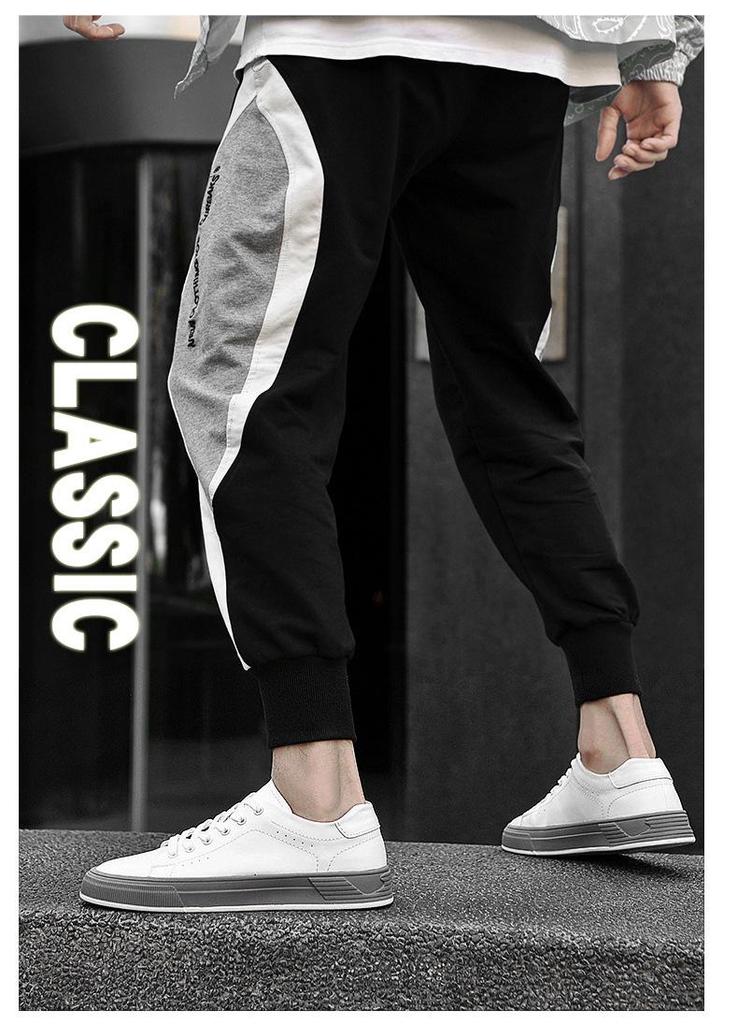 Men's Low-Top White Cowhide Sneakers - Versatile Casual Youth Style for Spring and Autumn