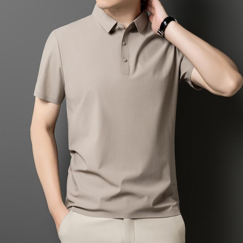 Ice Silk POLO Shirt Short-sleeved T-shirt Casual Polo Shirt T-shirt
