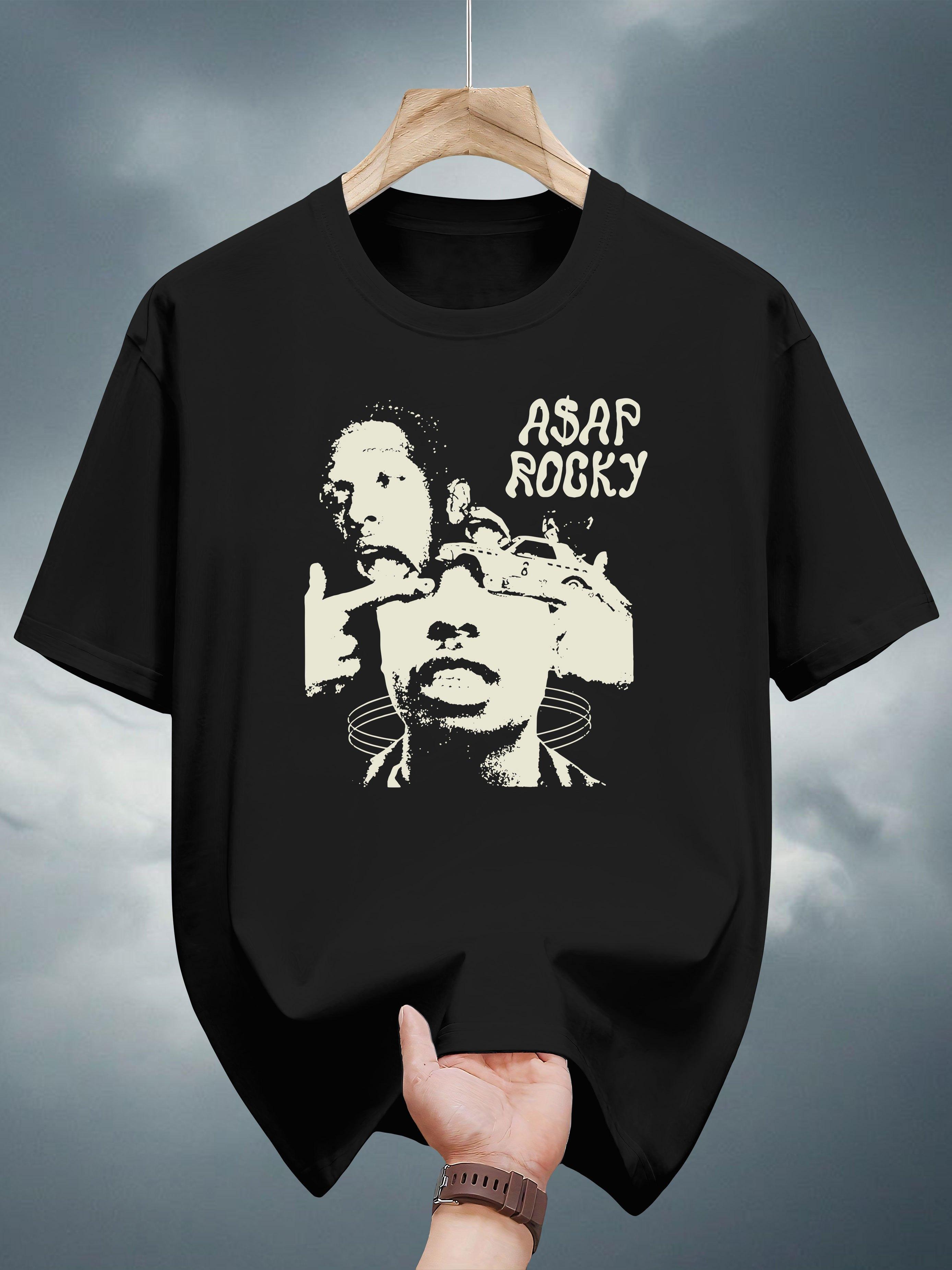 200g 100% Cotton Print Short Sleeve T-shirt - ASAP Rocky Graphic S