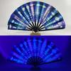 Ventilateur Psychedélique Néon Vibrant 13 pouces Papillon Ventilateur Luminescent Réactif aux UV Cosplay