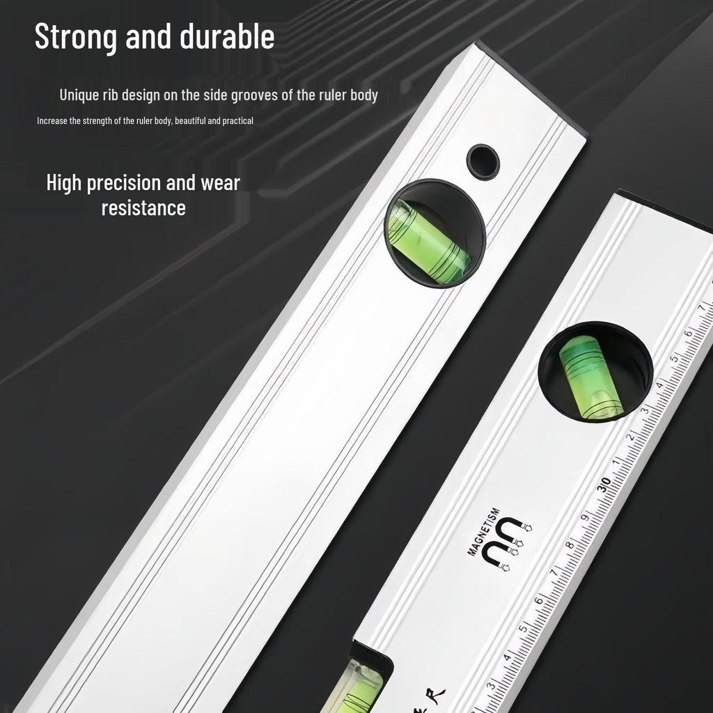 Germany Precision Aluminum Mini Spirit Level Ruler: Accurate Measurement Tool for Home and Construction Projects.