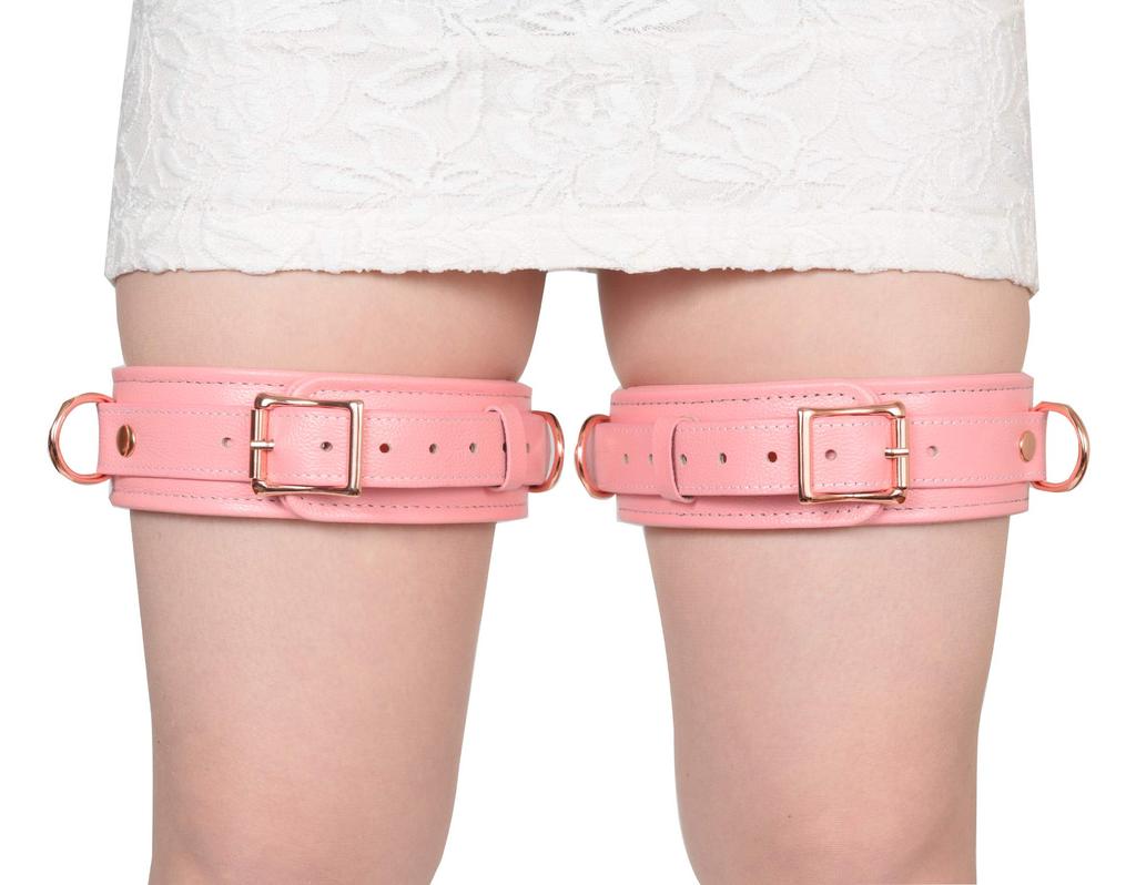 Liebe Seele Thigh Shackles SM Goods Restraints Pink Cosplay Genuine Leather Queen Thighs Sexy (L)