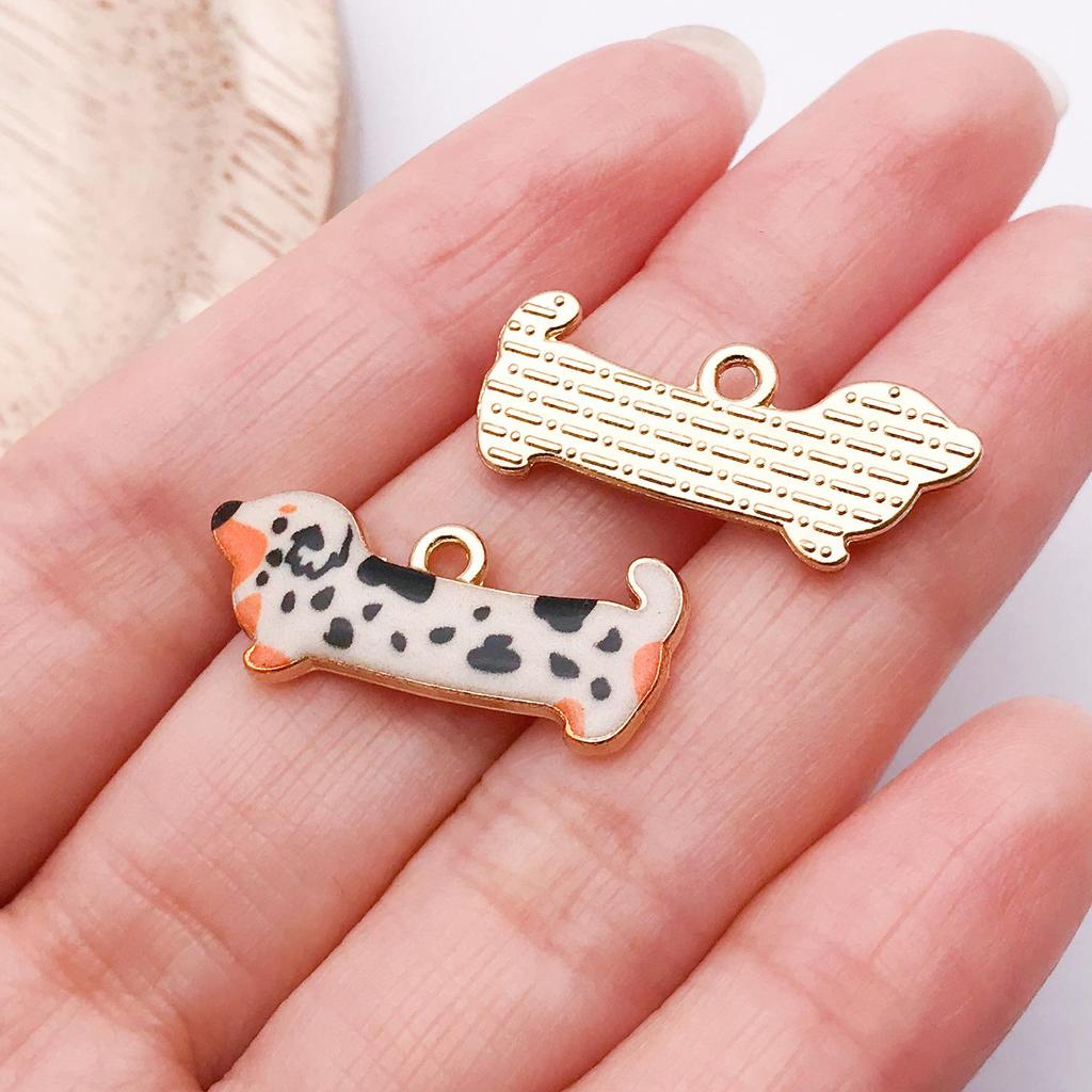 Cartoon Dog Pendants: Chihuahua, Corgi, Golden Retriever, French Bulldog, Dachshund Collars