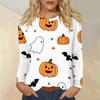 Women's Daily Casual Long-sleeved Printed O-neck Top