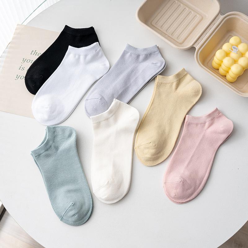 Modal Cotton, Socks For Women, Summer Invisible Boat Socks, Thin Breathable Solid Color Socks