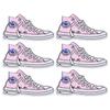 6pcs Patches Shoe Pattern DIY Making Cotton Material Removable 4.3x7.1cm 1.7x2.8in Embroidered Patch for Household