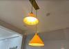Mid Century 2 Fabric Shade Pendant Lights Chandelier Light Designer Ceiling Fixture Dinning Lights