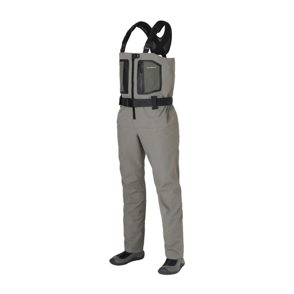 Dry Shield Stretch Waders Hrudník Vysoká radiální podrážka Šedá Béžová [Shimano] +4 (Nakamaru) L(XL) FF-000V