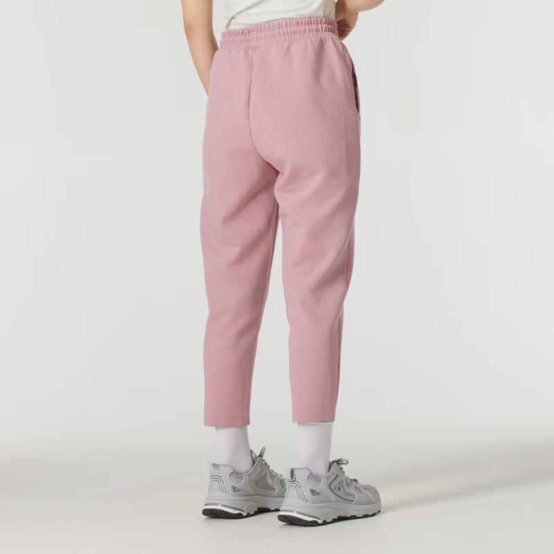Under Armour Solid Color Drawstring Straight-Leg Casual Sports Pants Women Bottoms Pink 1379066-697