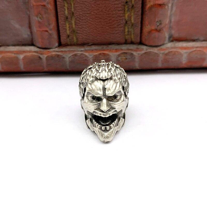 Brass Giant Head Figurines Knife Pendant Diy Bracelet Accessories Edc Outdoor Copper Jewelry Umbrella Rope Lanyard Paracord Bead