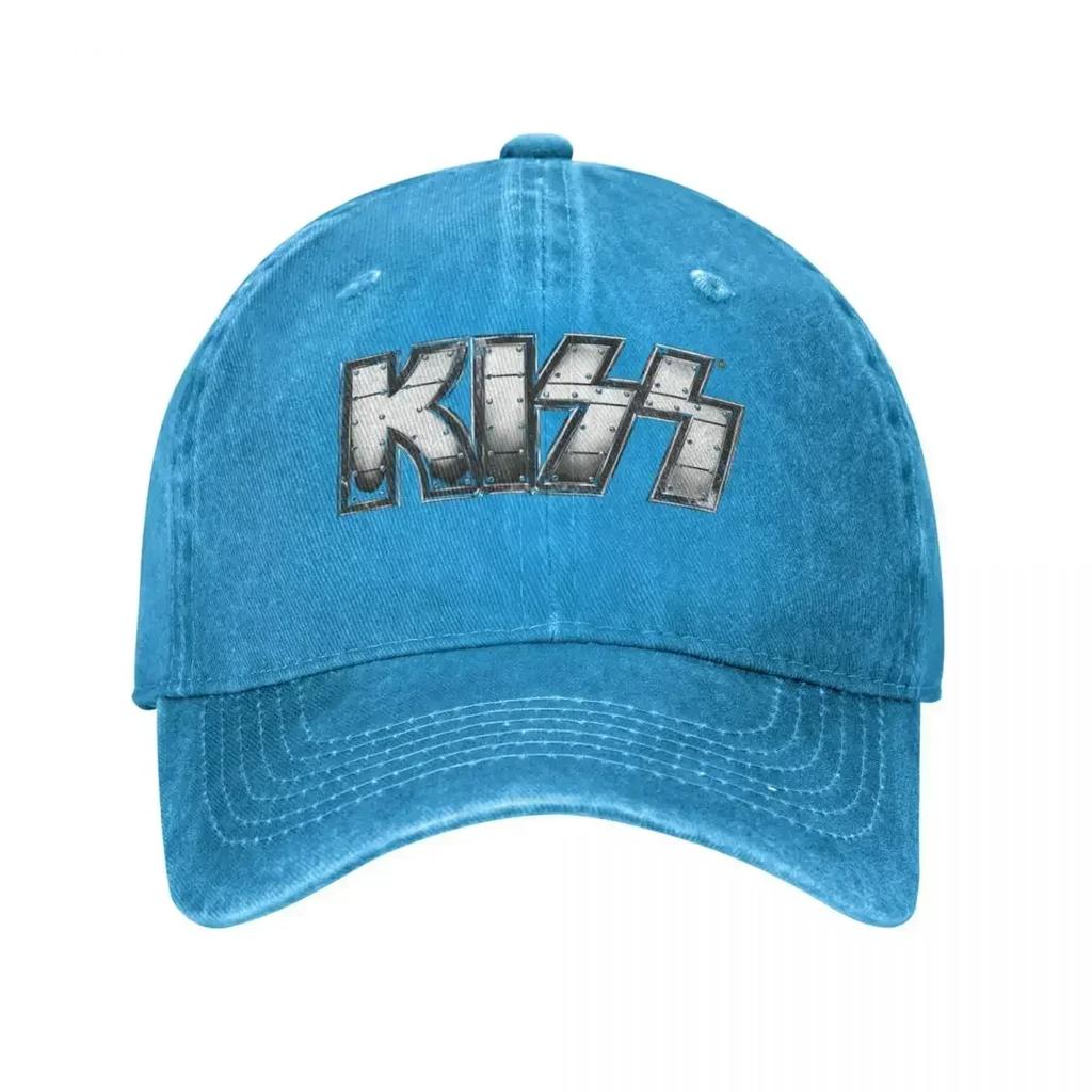 Kiss Heavy Metal Herren Damen Baseballkappe Rock Marke Used Denim Hüte Kappe Vintage Outdoor Alle Jahreszeiten Snapback Kappe