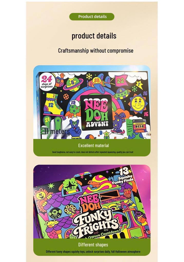 NeeDoh Festival Advent Calendar: Cross-border Blind Box Squeeze Toy for Children's Stress Relief