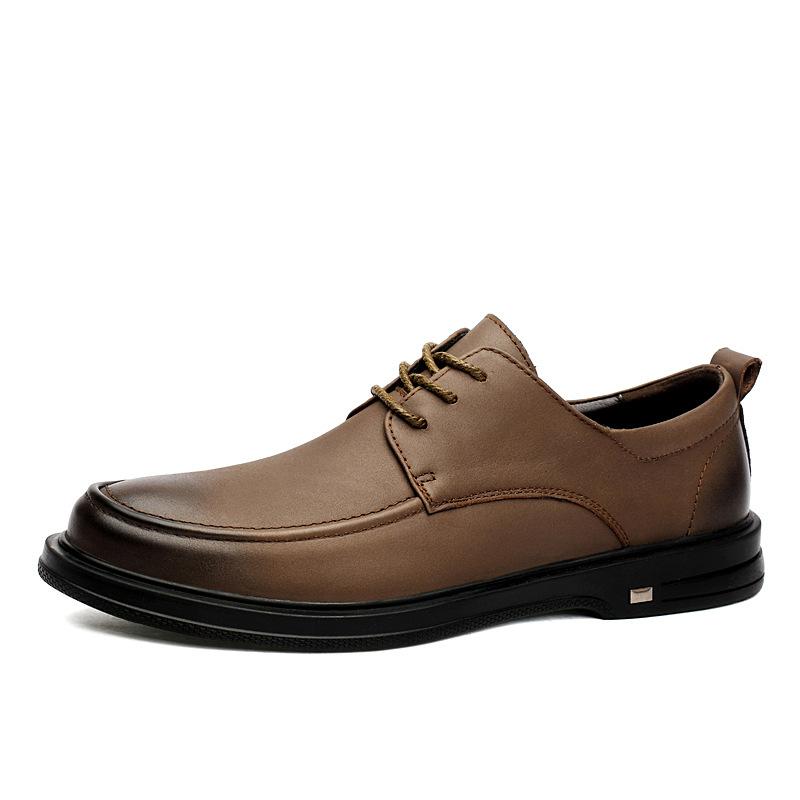 Autumn Leather Men's Shoes 2025 New First-layer Cowhide Polished Business Casual Leather Shoes Men's Autumn and Winter