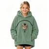 Sudadera con capucha de moda para niños con bolsillo para mascotas para niños y niñas Ropa informal para el día a día