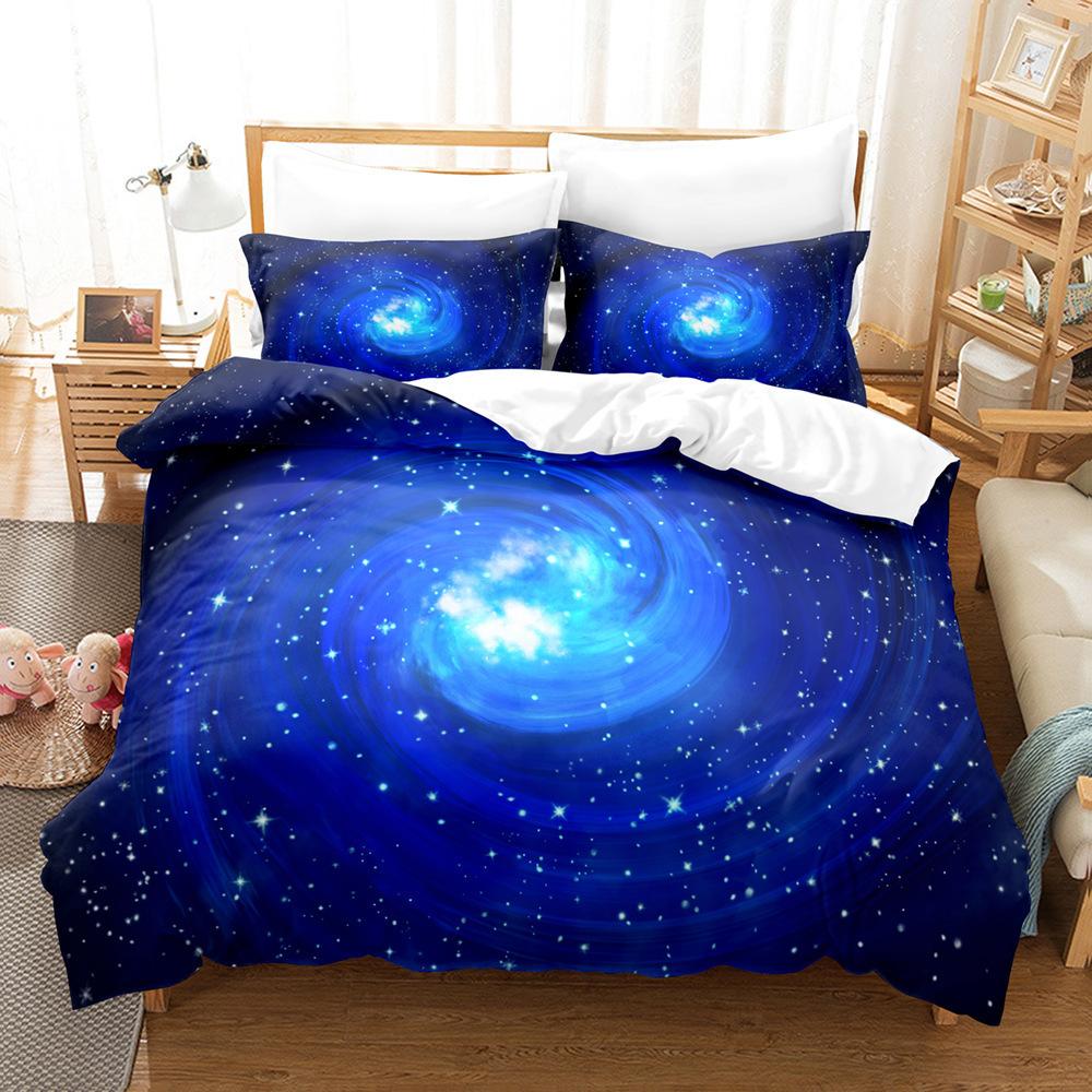 Export, Space, Starry Sky, Galaxy, Home Textile Bedding Kit, Quilt Cover, Pillowcase, Sheet Batch
