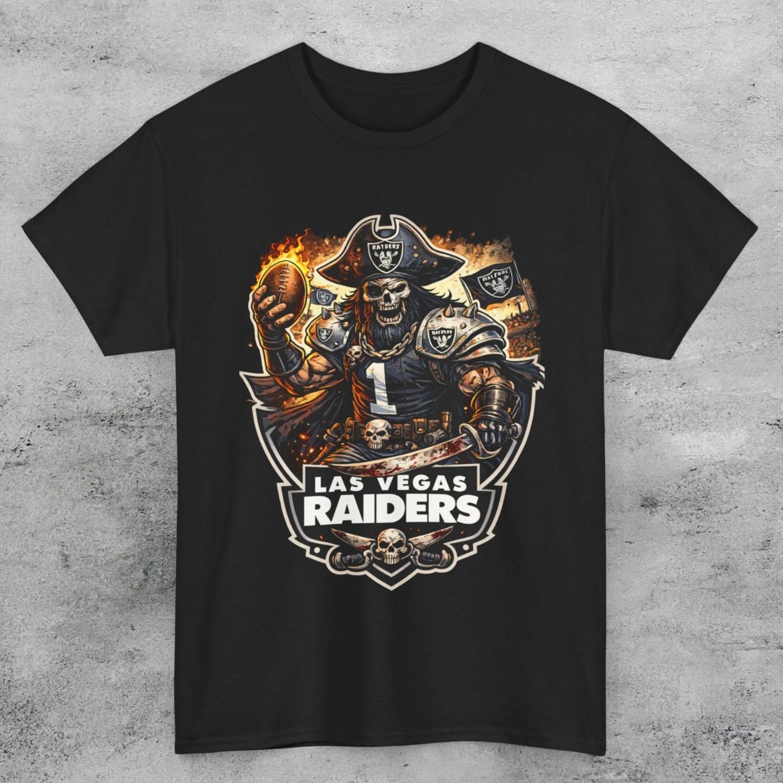LAS VEGAS RAIDERS PIRATE LOGO Football Unisex T Shirt S