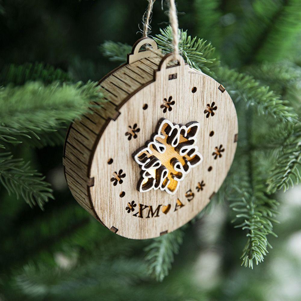 Xmas Ornament Glowing Pendant Hangging Christmas Tree Decorations  Home Decoration