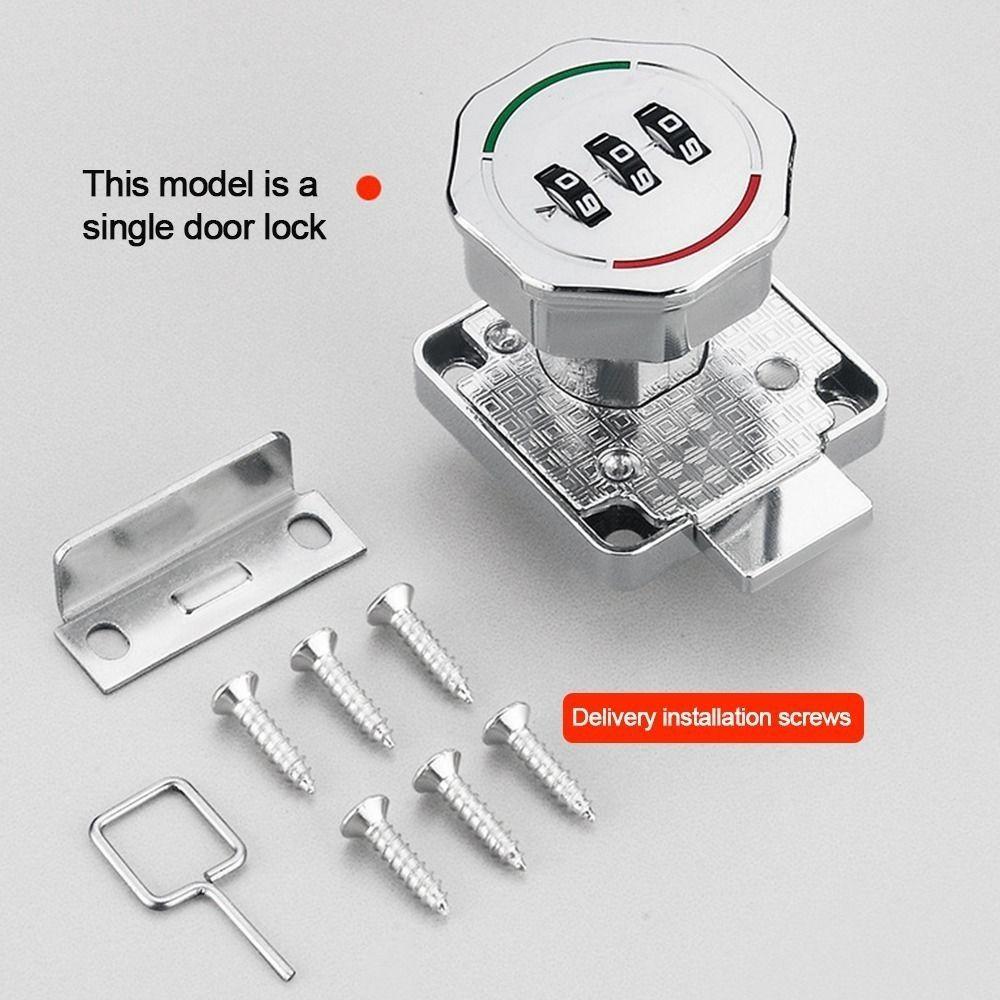 Home Security Drawer Combination Lock 3 Digital Code Wardrobe Code Lock Password Locker  Cabinet