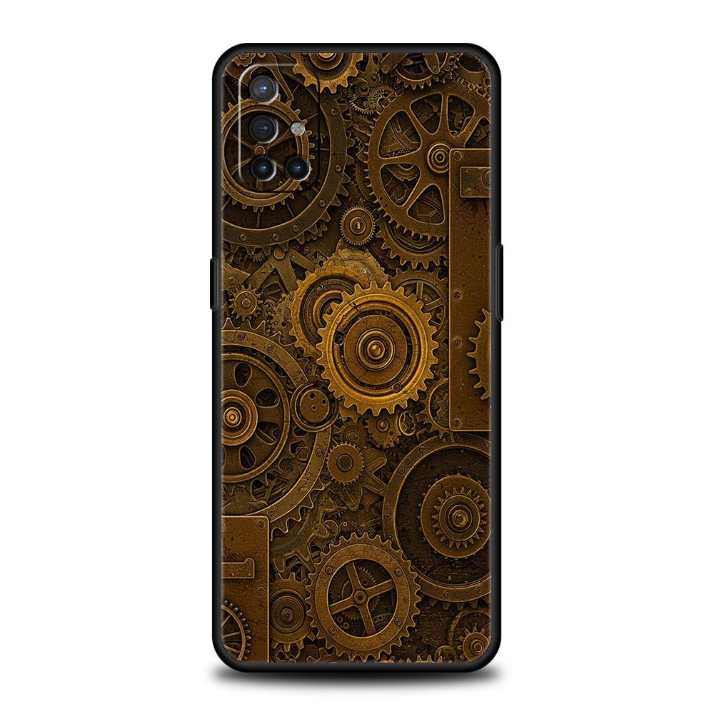 

Phone Case For Oneplus 13R 12R 13 12 10T 10R Nord N100 N200 N10 10 9 9R 9RT CE 2 Z Pro 5G Soft TPU Cover Mechanical Gear Pattern OnePlus Z
