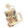 Childrens Cute Tea Separation Cup With Handle And Cover For Kids