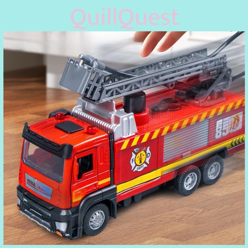 Fire Truck Toy With Water Spray And Inertia Drive For Kids Educational Play