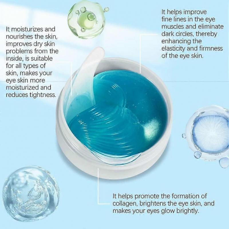 60pcs Under Eye Hydrogel Patches with Hyaluronic Acid & Retinol, Dark Circle Wrinkles Treatment, Hydrating Anti-Aging Eye Mask