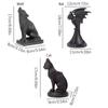 Stable Resin Crafts Halloween Bat Candlesticks Animal Shape Handmade Resin Animal Sculpture Fadeless Gothic Candle Holder Home