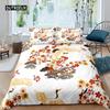 Crane Printed Bedding Set Luxury Duvet Cover Queen Size Comforter Cover Sets for Kids Teen Bedroom Decor Microfiber Quilt Cover